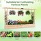 45" Wooden Elevated Garden Planter with Side Trellis, Roof and Drainage System